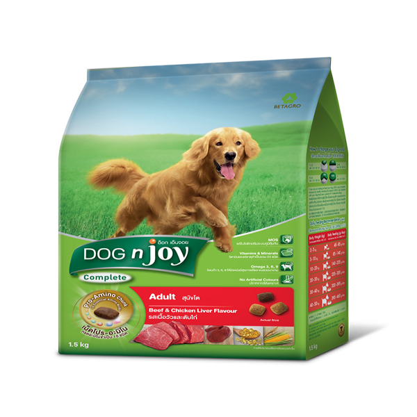 Dog n Joy Adult Dry Dog Food - Beef and Chicken Liver Flavor 3kg