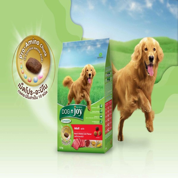 Dog n Joy Adult Dry Dog Food - Beef and Chicken Liver Flavor 3kg