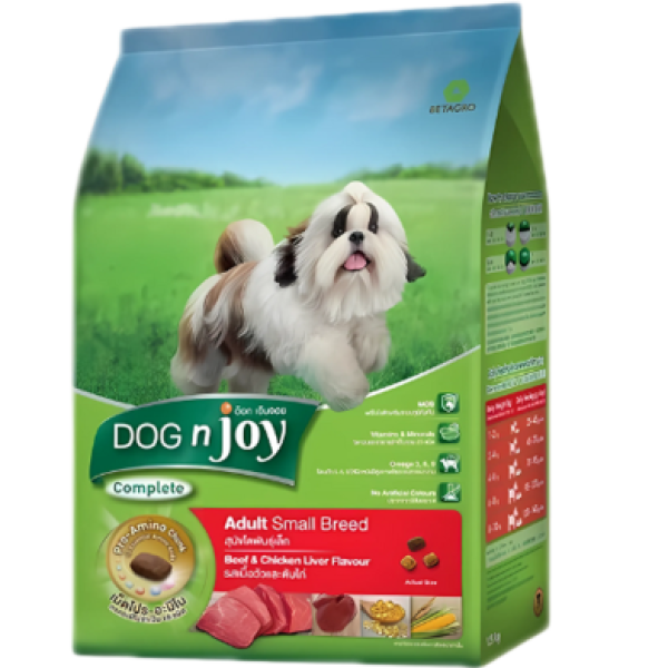 Dog n Joy Adult Small Breed Dry Dog Food - Beef and Chicken Liver Flavor 10kg