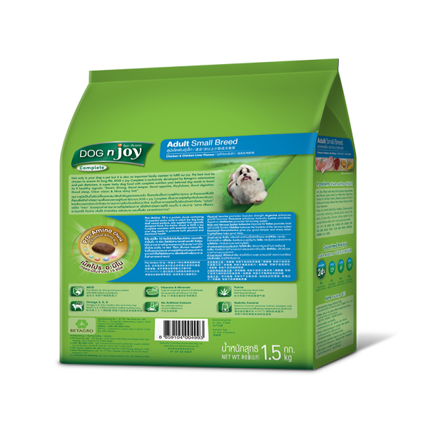 Dog n Joy Adult Small Breed Dry Dog Food - Chicken and Chicken Liver Flavor 10kg