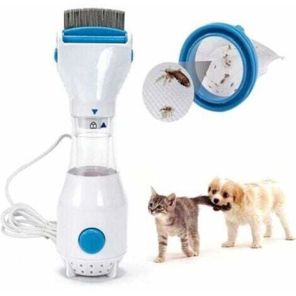 Electric Flea Lice Removal Comb Tool with 3 Capture Filters for Pet Dog and Cat