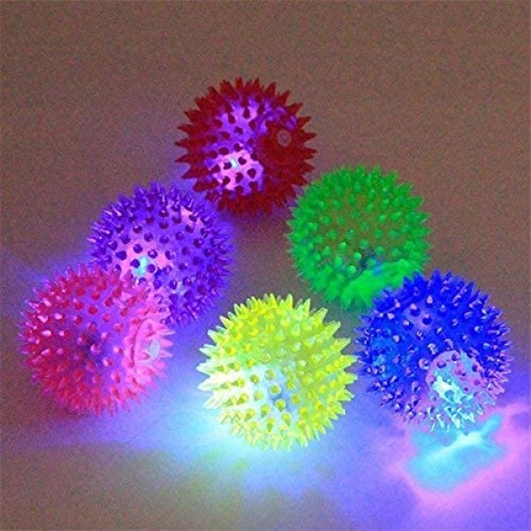 Led Whistle Squeaker Sound Ball Puppy Dog Cat Pet Chew Playing Rubber Ball Toy