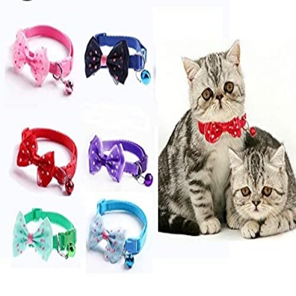 Cat Collar With Bell-Bow Tie Cute Safety Collars For Cats