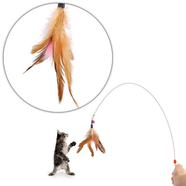 Cat Attack String Cat Feather Toy String Teaser | Interactive Play BD
