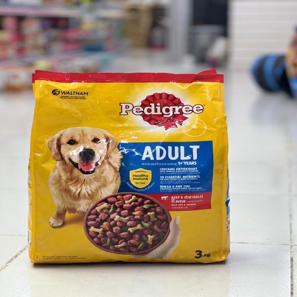 Pedigree Adult Dry Dog Food - Beef & Vegetables 3kg | All Breed Dogs