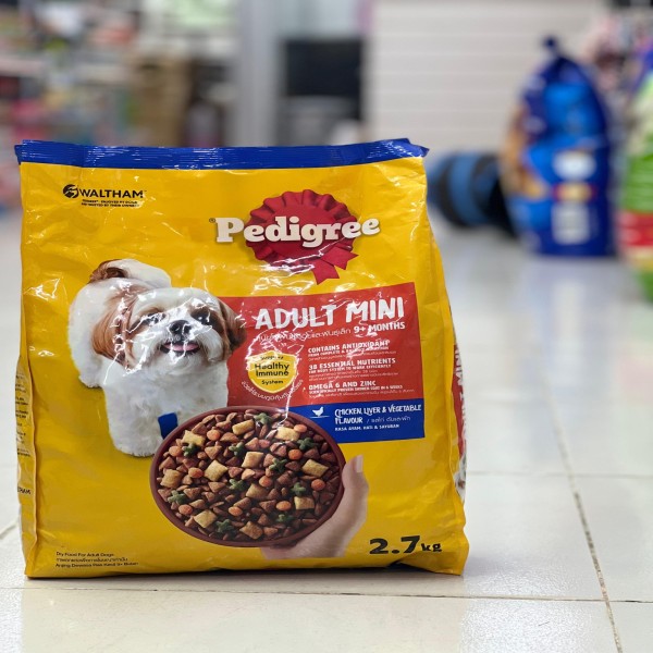Pedigree Adult Mini Dry Dog Food - Chicken, Liver & Vegetables 2.7kg | All Small Breed Dogs