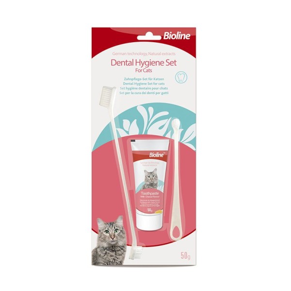 Bioline Dental Hygiene Set For Cats 50g