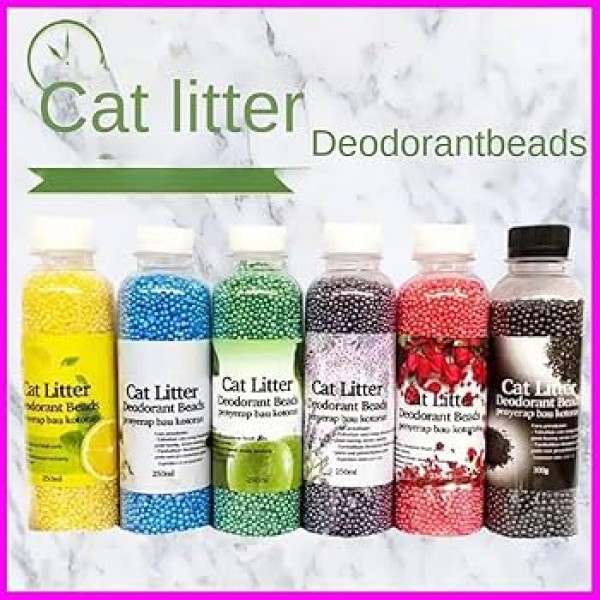 Cat Litter Box Deodorant - Beads & Crystals Control Extra Odor 250ml Bottle