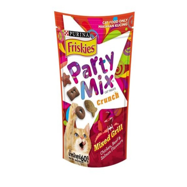 Purina Friskies Party Mix Cat Treats - Mixed Grill Treat 60g