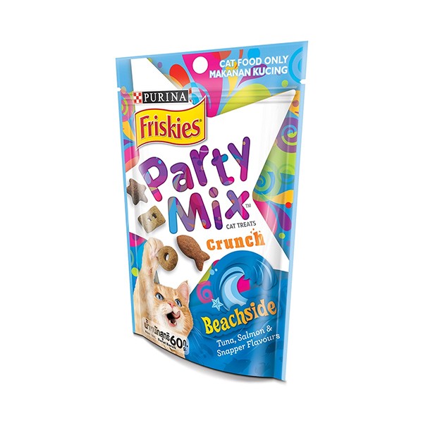 Purina Friskies Party Mix Cat Treats - Mix Beachside Treat 60g