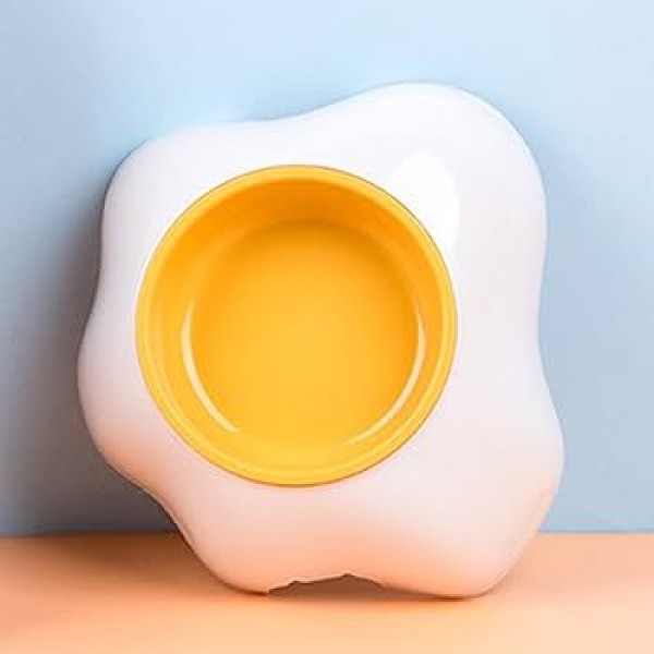 Dog Cat Egg Design Plastic Pet Food Bowl Single