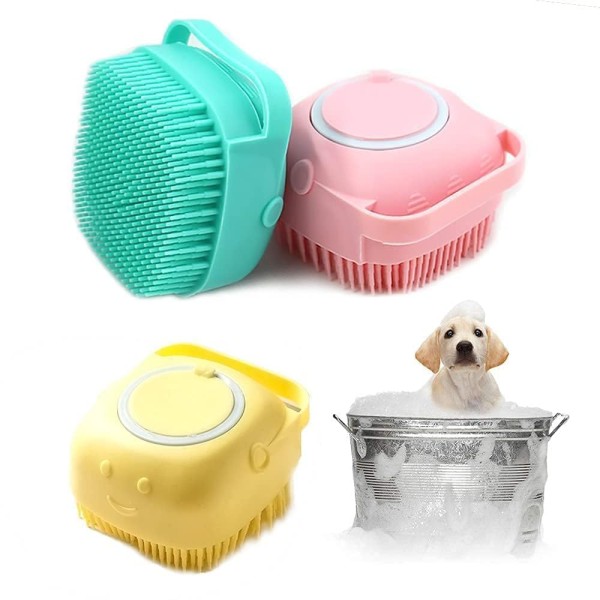 4-in-1 Pet Grooming Kit for Dogs & Cats – Includes Self Cleaning Brush, Cat Comb, Silicone Bath Scrubber & Nail Clipper