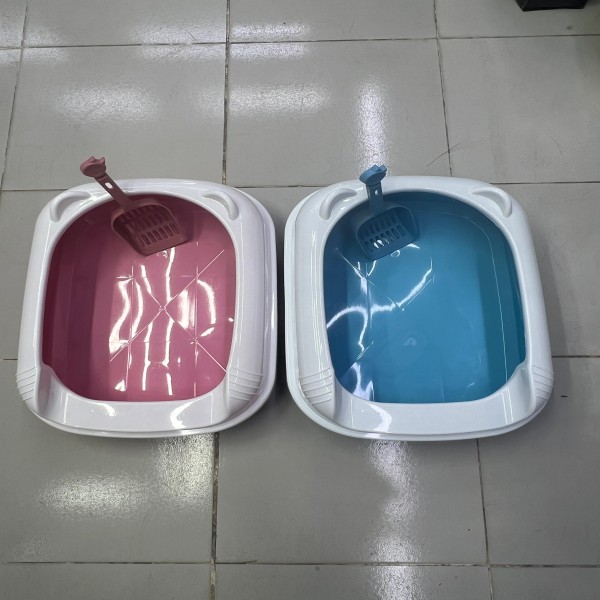 Large Size Cat Litter Box With Scoop | Cat Ear Shape