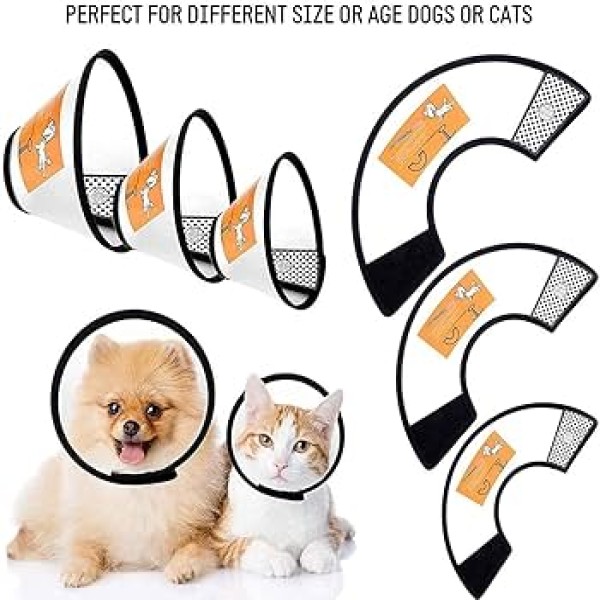 E Cat Collar - Elizabeth Collar - Surgical Collar For Cats & Dogs