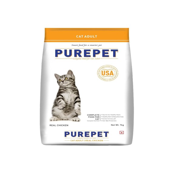 Purepet Adult Dry Cat Food - Real Chicken 7kg | Adult Dry Cat Food