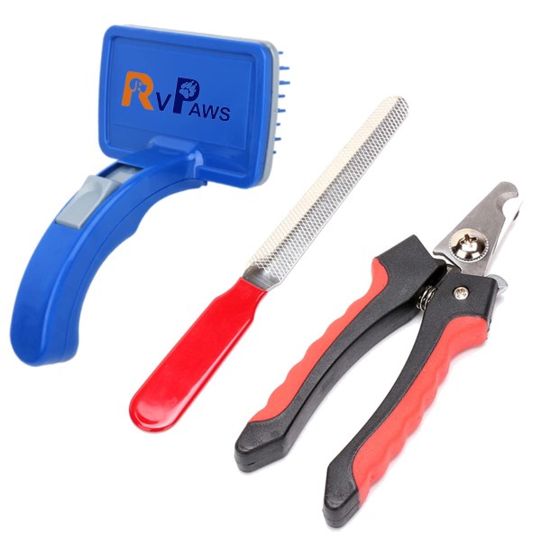 2 in 1 Grooming Brush and Nail Cutter For Dogs and Cats