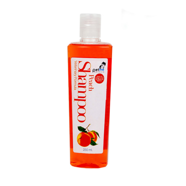 Petme Veterinary Formula Pet Shampoo - Peach Scent, Ostrich Oil Formula, Hair Nourishment, Good Smell 250ml