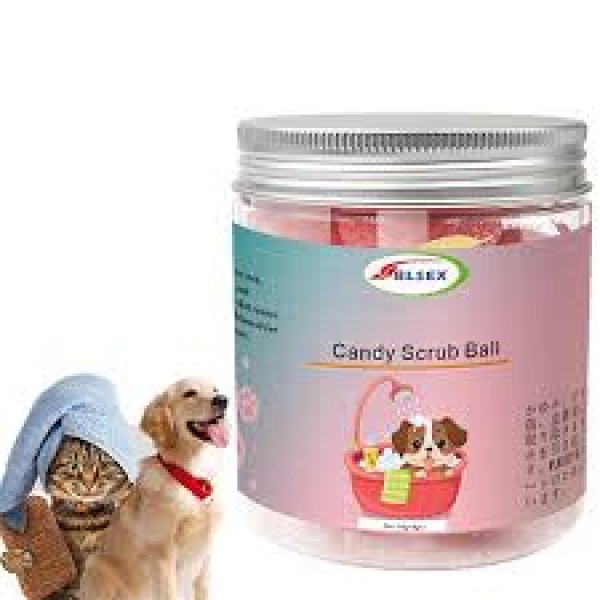 Pet Bath Candy Scrub Ball (16g*8pcs) | Pet Spa Shower Candy Balls