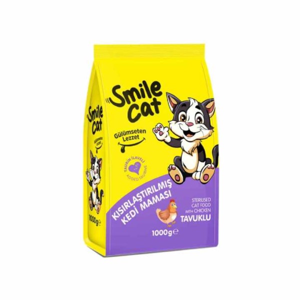 Smile Cat Adult Dry Cat Food - Chicken 1kg | Dry Cat Food