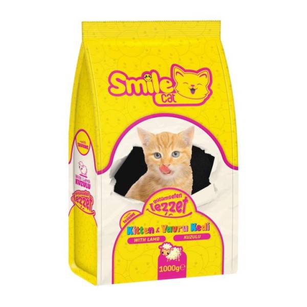 Smile Cat Kitten Dry Cat Food - Lamb 1kg | Kitten Dry Cat Food