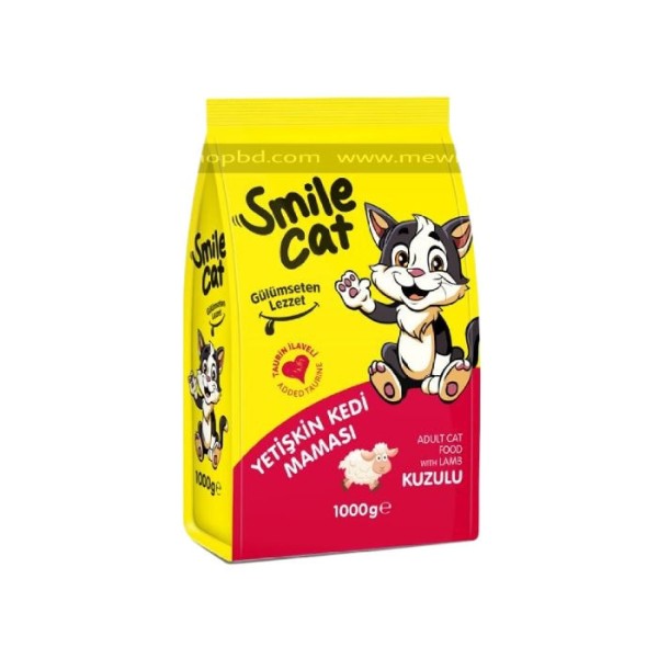 Smile Cat  Adult Cat Food - Lamb 1kg | Adult Cat Food