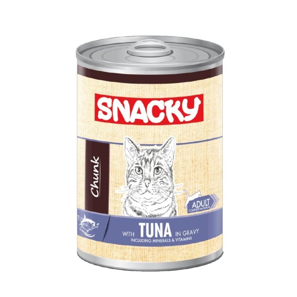 Snacky Adult Cat Can Food Tuna In Gravy 400Gm | Cat Wet Food