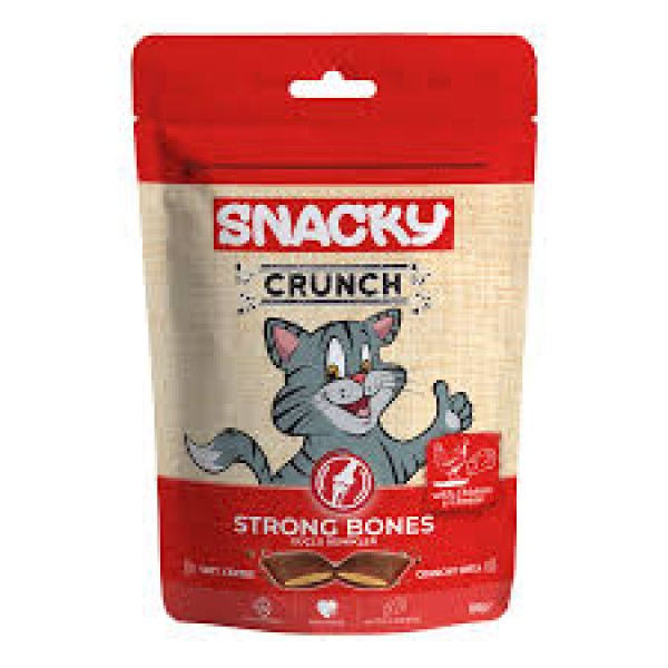 Snacky Crunch Dry Cat Treat Strong Bones with Chicken & Cheese 60g