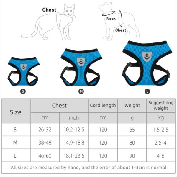 Pet Harness with Leash Set For Small Dog & Puppy