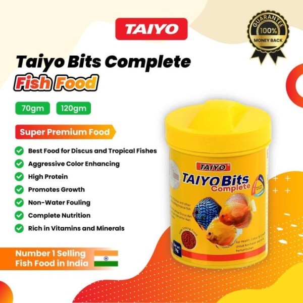 TAIYO Bits Complete Discuss Fish Food 70g-120g