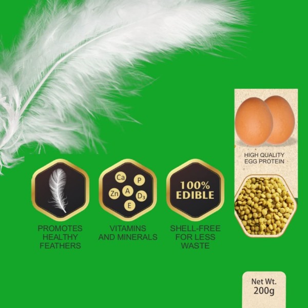 PETSLIFE Egg Granules For Finches, Budgies, Canaries & Cocktail 200g