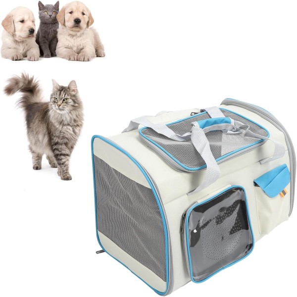 Pet Carrier Easy-to-Clean Cat Carrier Portable Large Capacity For Cats & Small Dogs