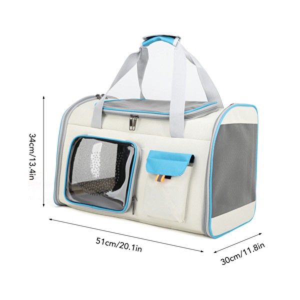 Pet Carrier Easy-to-Clean Cat Carrier Portable Large Capacity For Cats & Small Dogs