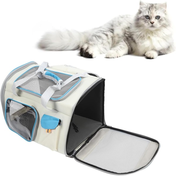 Pet Carrier Easy-to-Clean Cat Carrier Portable Large Capacity For Cats & Small Dogs