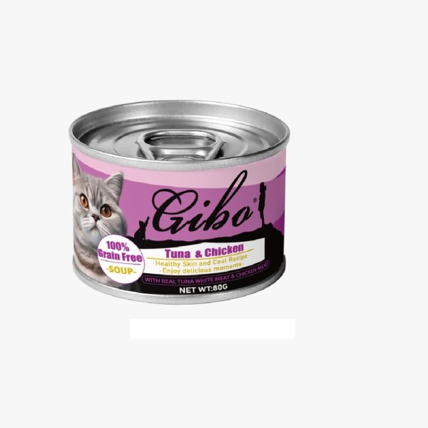Giba Cat Can Food Soup - Tuna & Chicken 80g | Healthy Skin and Coat Recipe