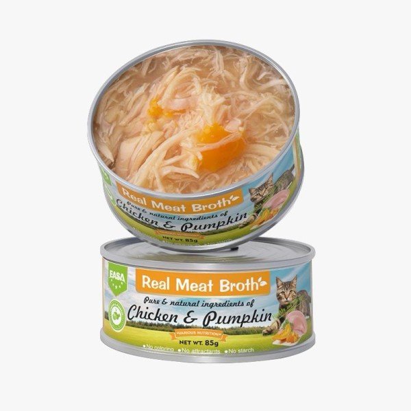 Easa Cat Can Food Real Meat Broth - Chicken & Pumpkin 85g | Cat Wet Food