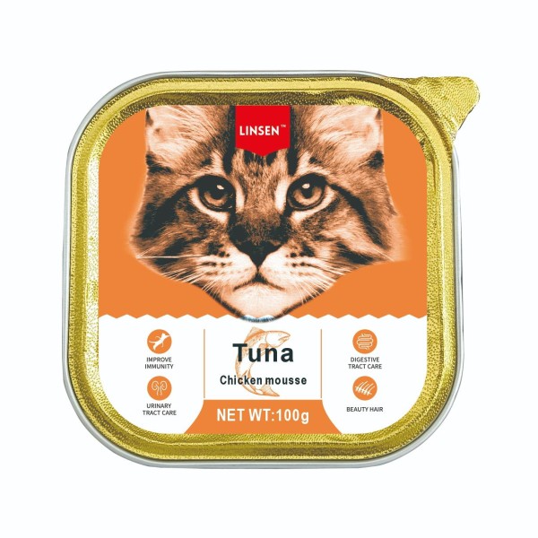 Linsen Cat Pate - Tuna For All Age Cats 100g | Cat Wet Food