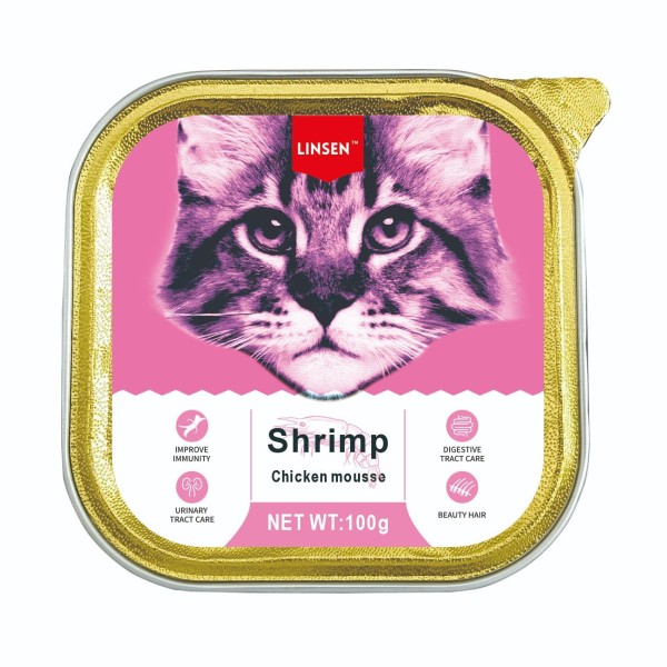 Linsen Cat Pate - Shrimp For All Age Cats 100g | Cat Wet Food