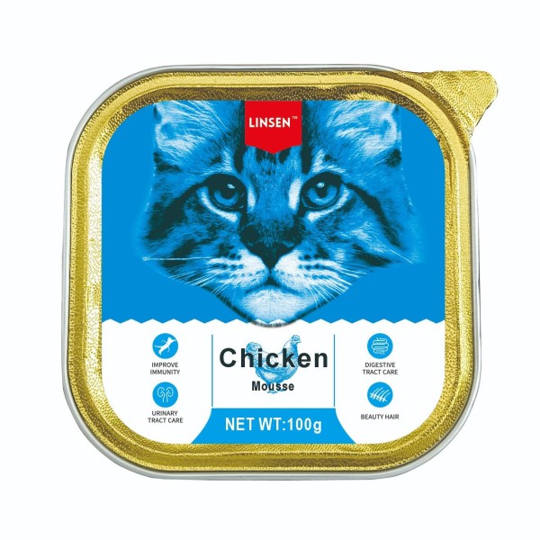 Linsen Cat Pate - Chicken For All Age Cats 100g | Cat Wet Food