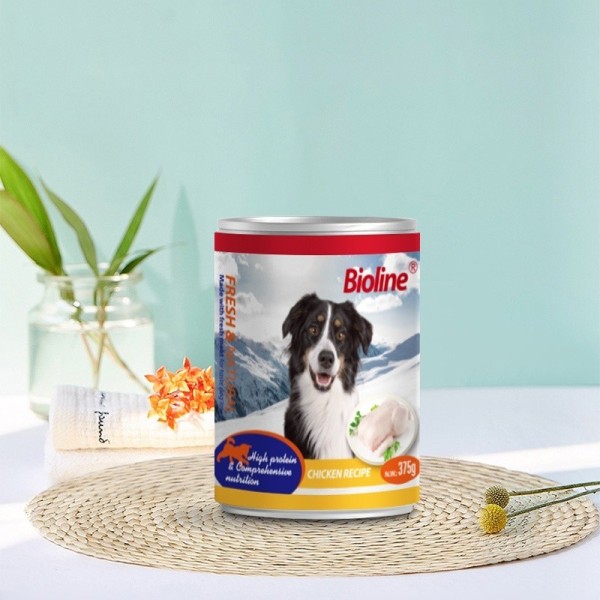 Bioline Dog Can Food - Chicken Recipe 375g