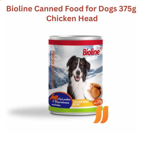 Bioline Dog Can Food - Chicken Head Recipe 375g