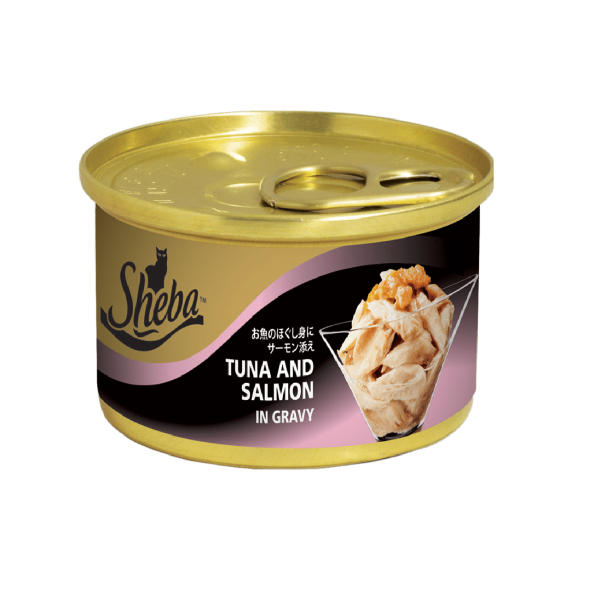 Sheba Deluxe Cat Can Food - Tuna And Salmon In Gravy 85g | Cat Wet Food