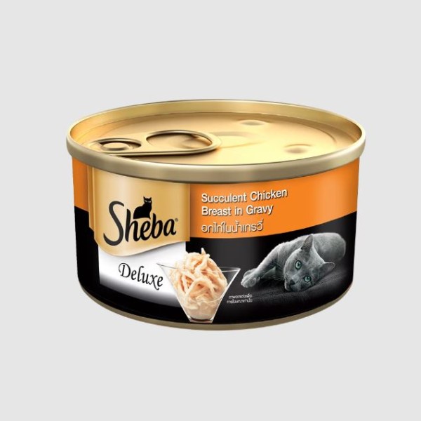Sheba Deluxe Cat Can Food - Succulent Chicken Breast in Gravy 85g | Cat Wet Food