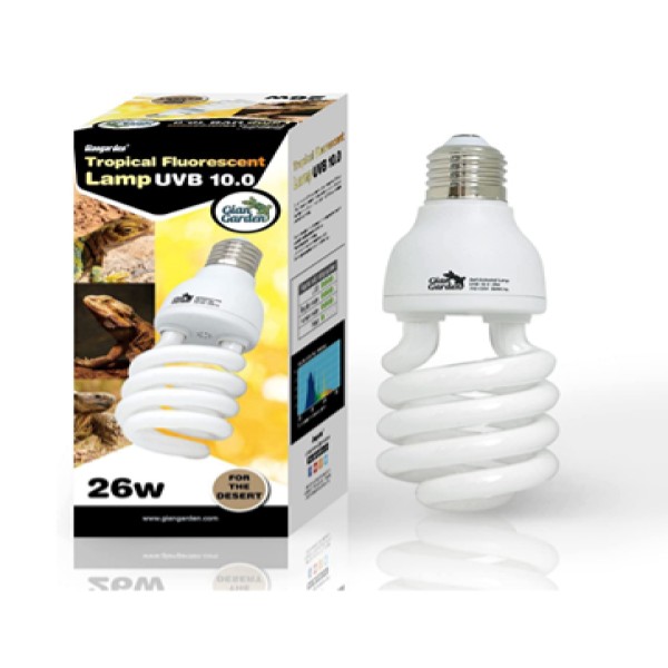 UVB Reptile Lizard Light Bulb Lamp 10.0, 26W For Vivarium Terrarium