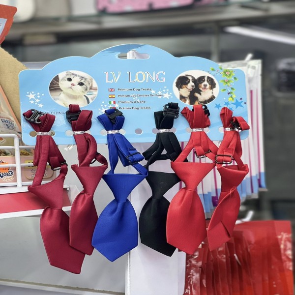 Cat Dog Neck Tie Puppy Dog Tie with Collar Adjustable