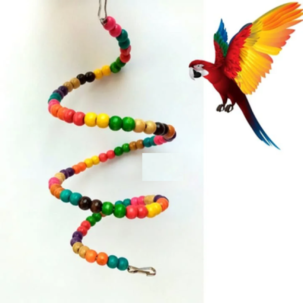 Toy Bird Spring Bird Ladder Toy Spring – Fun & Safe Bird Toy