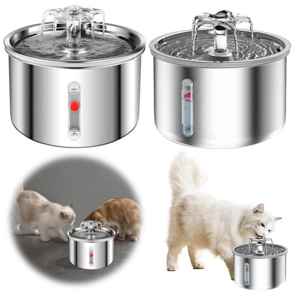 2L Pet Fountain | Automatic Cat Water Fountain with Blue Light Display