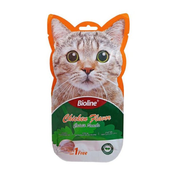 Bioline Catnip Snacks - Chicken Flavor 75g (15g*5) | Cat Treat