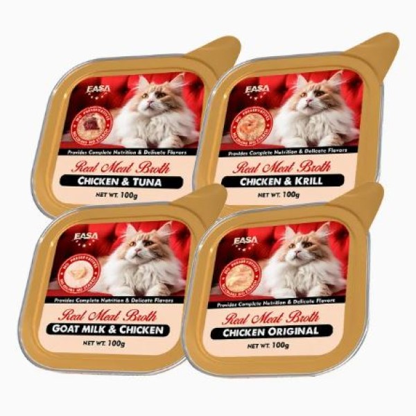 Easa Real Meat Broth Cat Can Food For All Age Cats 100g | Cat Wet Food