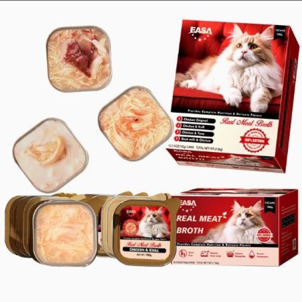 Easa Real Meat Broth Cat Can Food For All Age Cats 100g | Cat Wet Food