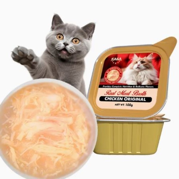 Easa Real Meat Broth Cat Can Food For All Age Cats 100g | Cat Wet Food